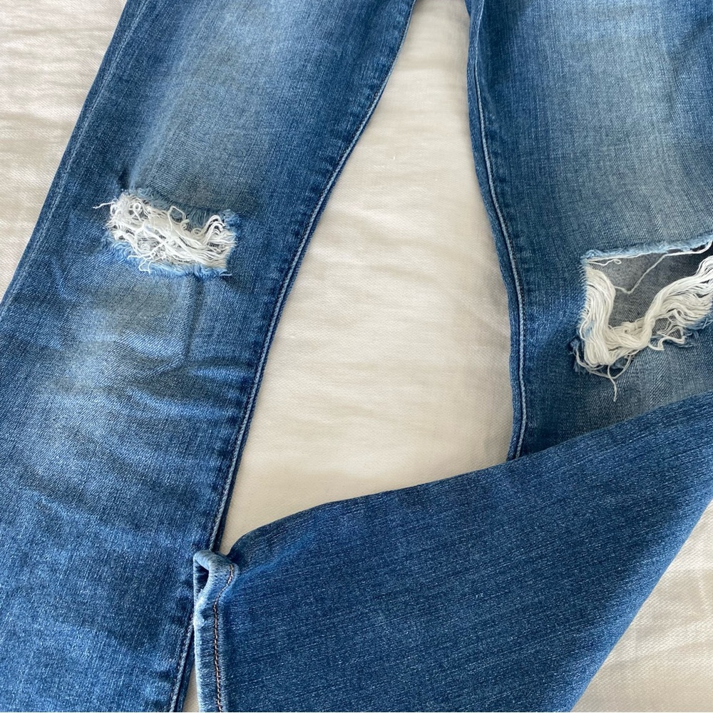 Frame Designer Jean Le Crop Mini Boot Size 26 Rip… - image 5